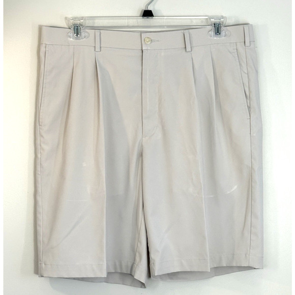 Pro Tour Cool Play Mens Size 36 Khaki 10" Inseam Golf Shorts - Picture 1 of 5